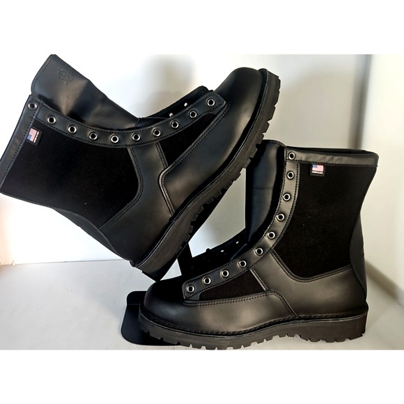 Danner Men Acadia 8 Inch 21210 Black Leather Lace-Up Boots Size 12 wide - Picture 1 of 10